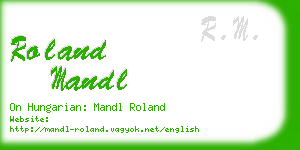 roland mandl business card